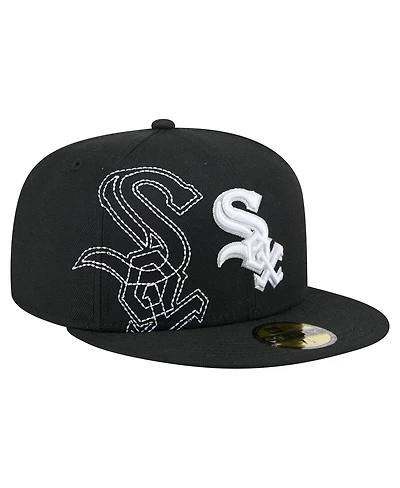 New Era Men's Black Chicago White Sox Yarn Stitch 59FIFTY Fitted Hat