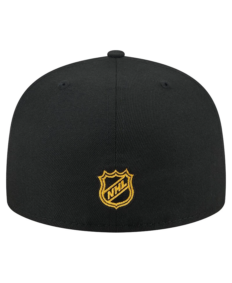 New Era Men's Black Pittsburgh Penguins State Stitch 59FIFTY Fitted Hat