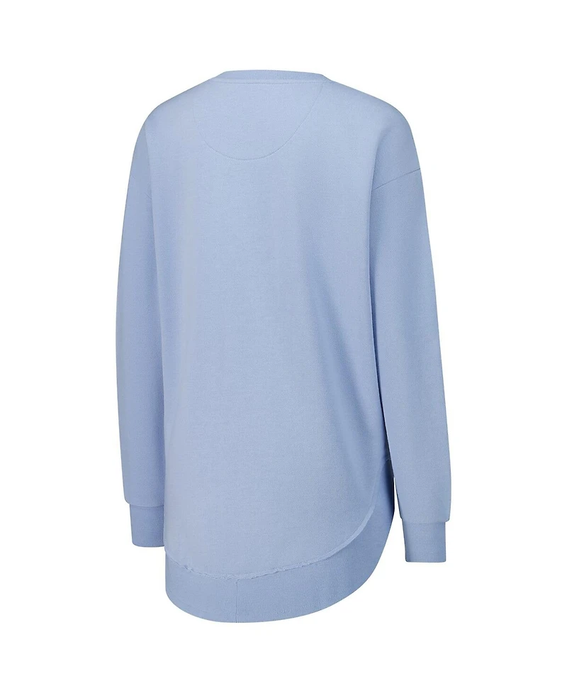Pressbox Women's Light Blue Notre Dame Fighting Irish Poncho Fleece Pullover Sweatshirt