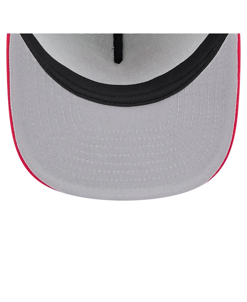 New Era Men's White/Red Cincinnati Reds Retro Script Trucker 9FIFTY Snapback Hat