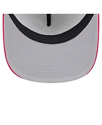 New Era Men's White/Red Cincinnati Reds Retro Script Trucker 9FIFTY Snapback Hat