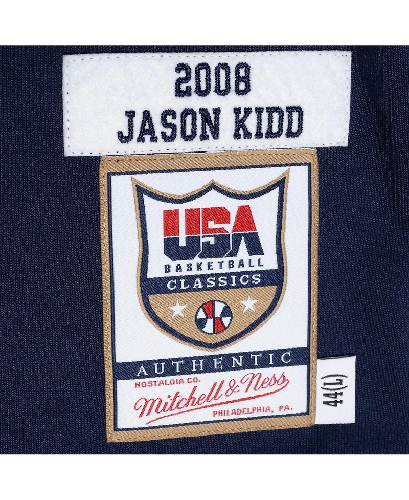 Mitchell & Ness Men's Jason Kidd Navy Usa Basketball 2008 Authentic Player Jersey