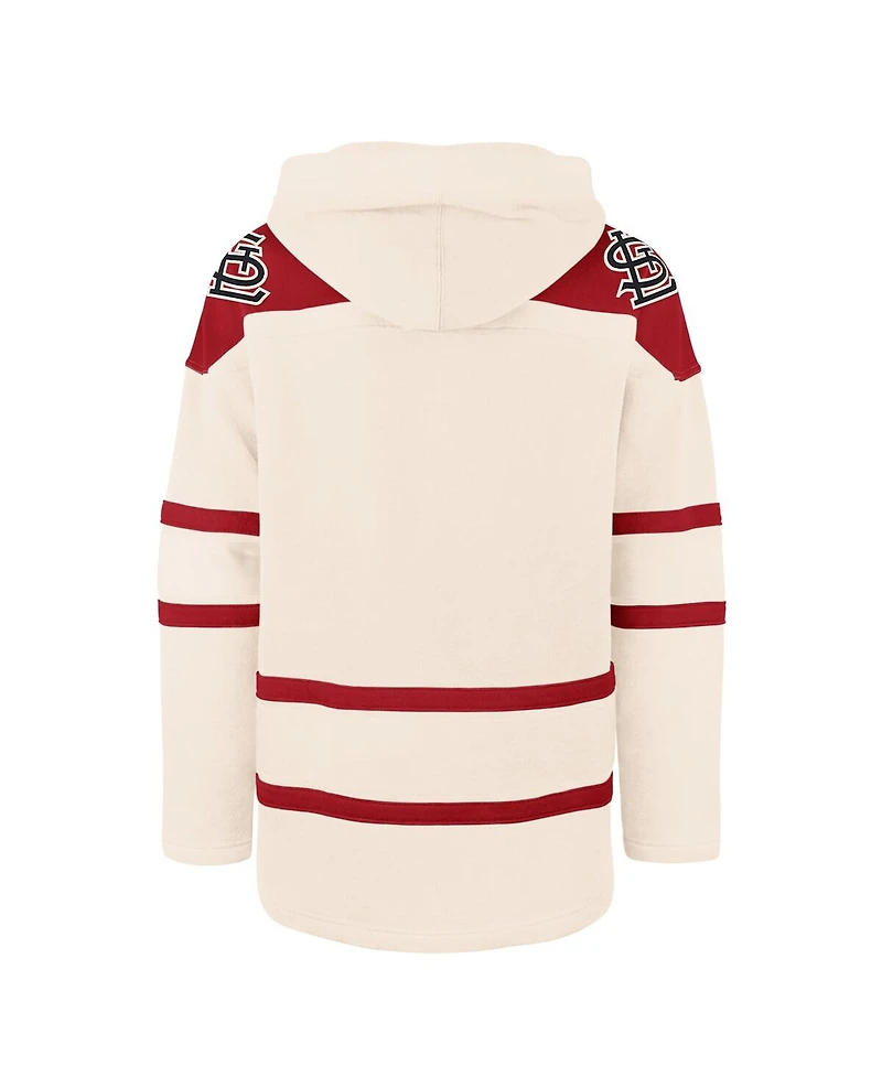 '47 Brand Men's Cream St. Louis Cardinals Superior Lacer Pullover Hoodie