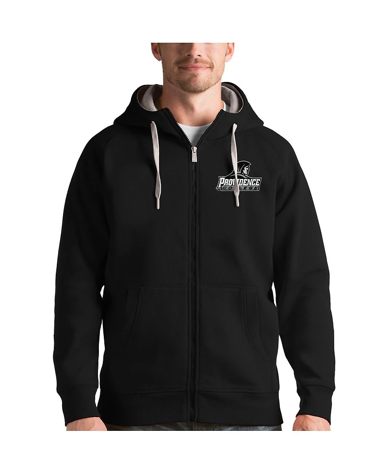 Antigua Men's Black Providence Friars Victory Full-Zip Hoodie