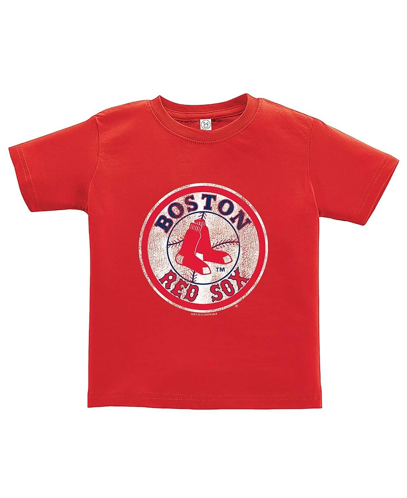 Soft as a Grape Toddler Red/Gray Boston Red Sox Cooperstown Collection T-Shirt, Set of 2