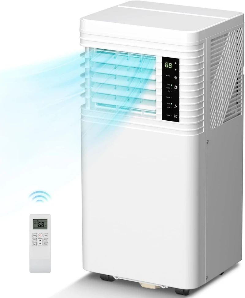 Cowsar 8,000 Btu Air Conditioner cool Up to 350 Sq.Ft, 4 Modes Portable Ac Unit with 24Hrs Timer/Led Display/Remote Control/Installation Kits, Ac Unit