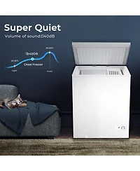 Cowsar Chest Freezer 2.8 Cubic Feet Compact Freezer with 2 Removable Baskets, Free Standing Top open Door Deep Freezer, Adjustable Temperature for Hom