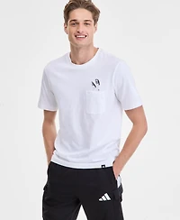 adidas Men's Slide Regular-Fit Embroidered Graphic Pocket T-Shirt