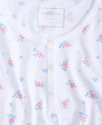 Charter Club Plus Cotton Essential Henley Sleep Shirt, Exclusively at Macy's