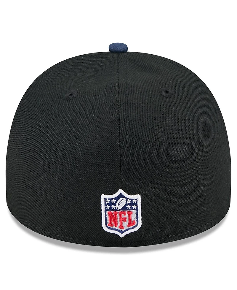 New Era Men's Black/Navy Tennessee Titans 2025 Nfl Draft On Stage A-Frame 59FIFTY Fitted Hat