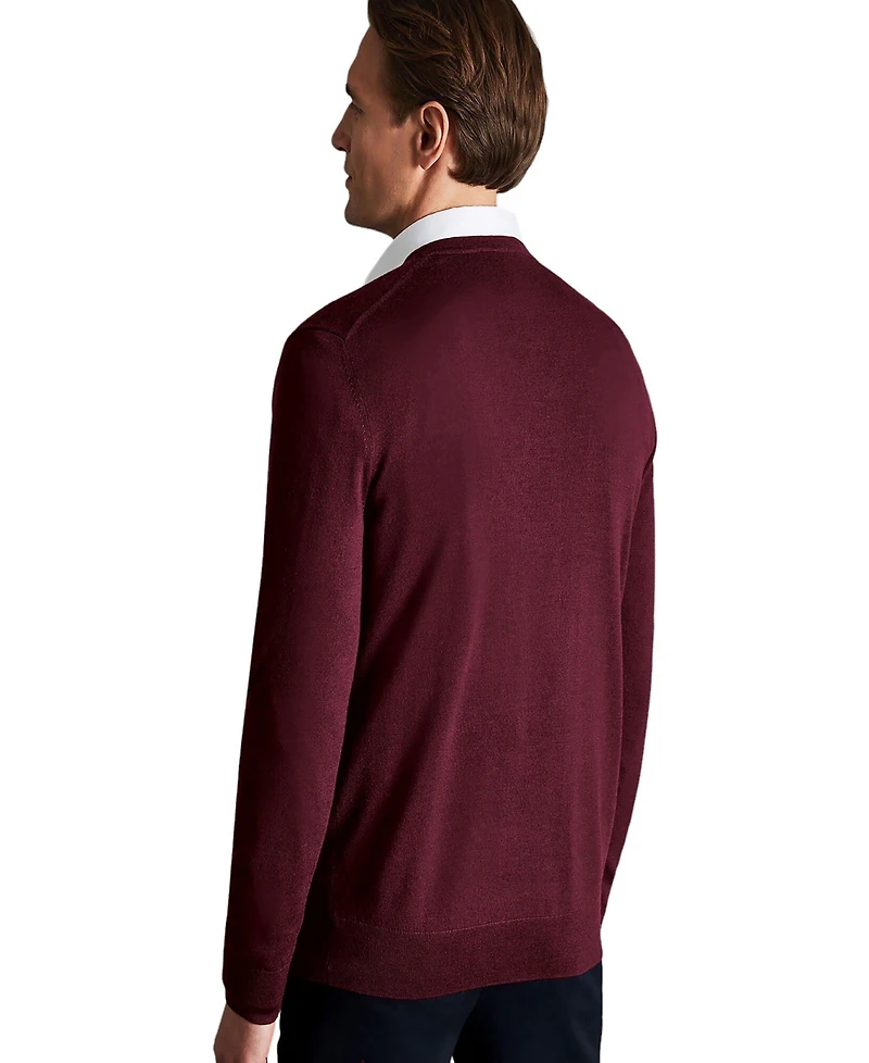 Charles Tyrwhitt Men's Pure Merino V Neck Sweater