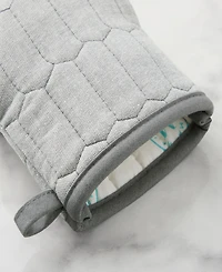 Martha Stewart Honeycomb Quilted Chambray Mini Oven Mitt Set