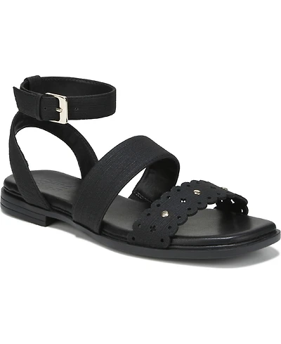 Naturalizer Women's Gana Square Toe Strappy Flat Sandals