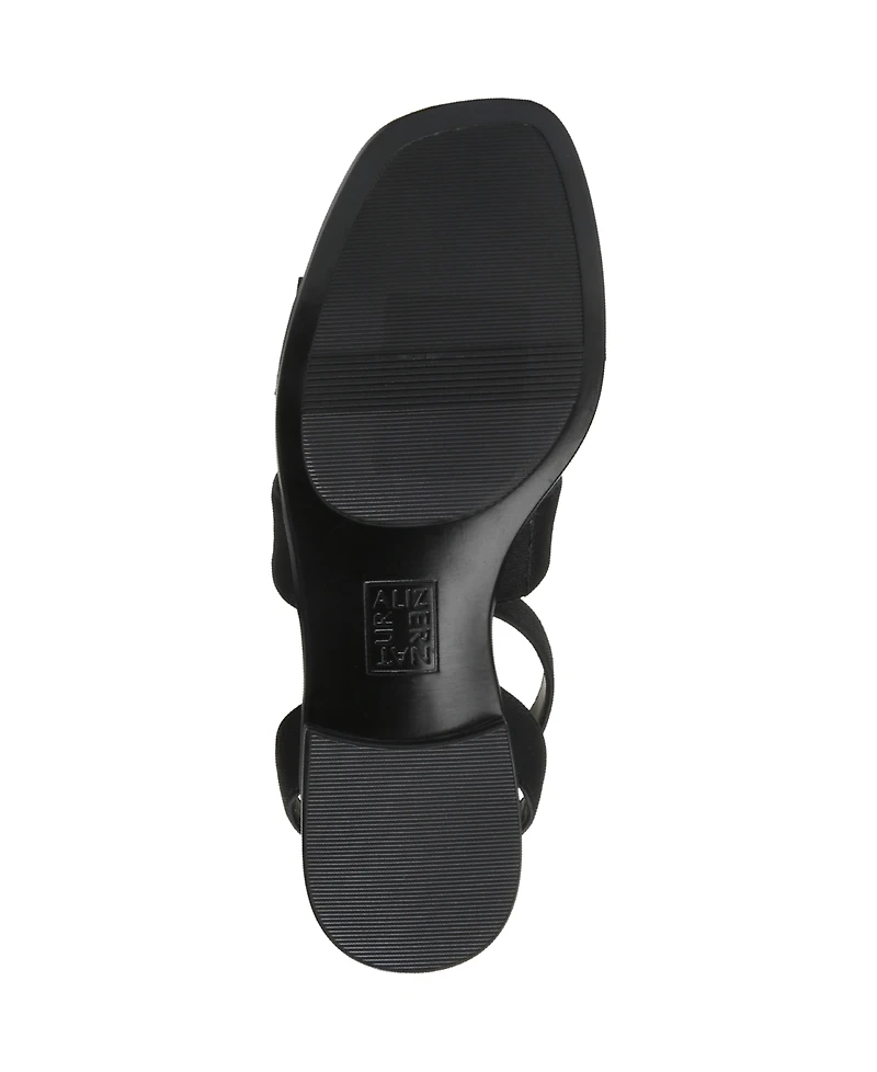 Naturalizer Women's Gana Square Toe Strappy Flat Sandals