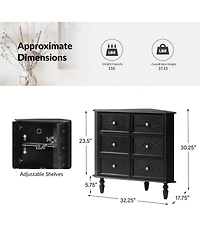 Alex 30"H 2-Door Corner Cabinet