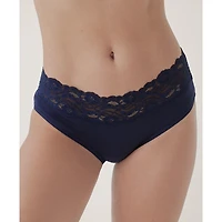 Pact Women's Organic Cotton Lace Waist Brief 3-Pack