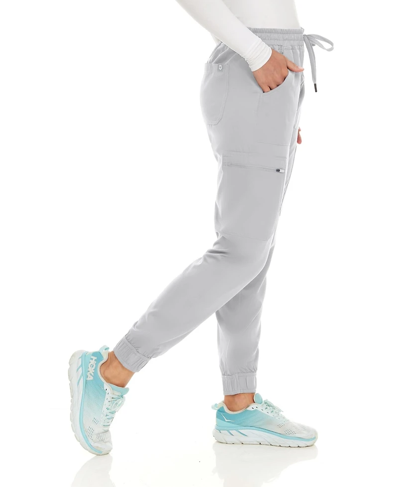 Medichic Women's Seven Pocket Cargo Scrub Pants Joggers with 4-Way Stretch