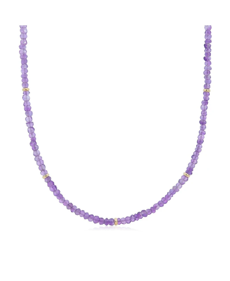 The Lovery Amethyst Bead Necklace 14K Gold