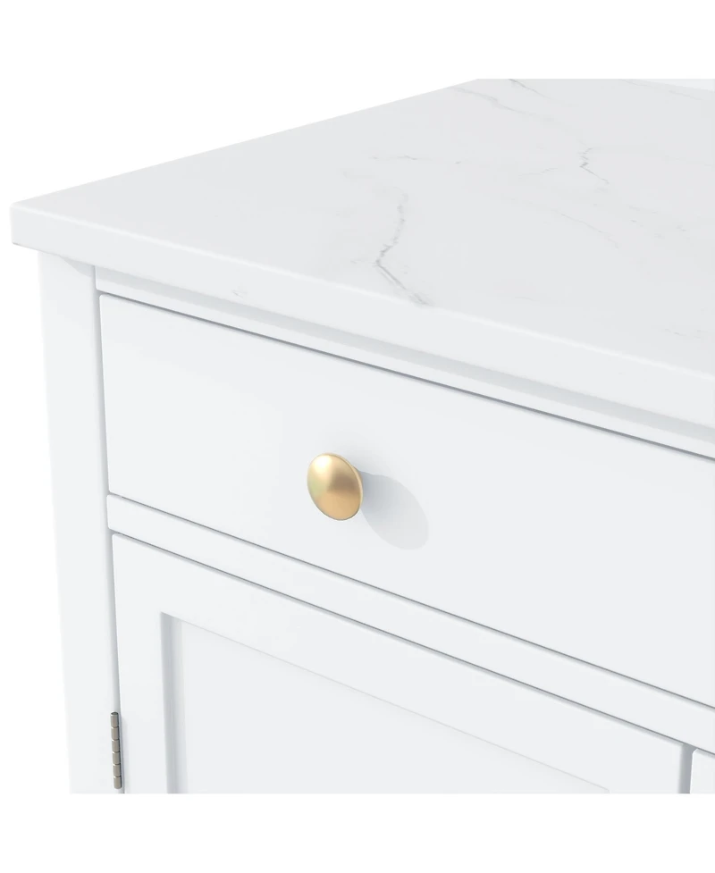 Streamdale Freestanding Kitchen Pantry, Buffet Cabinet with Drawer, 2 Adjustable Shelves