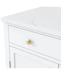 Streamdale Freestanding Kitchen Pantry, Buffet Cabinet with Drawer, 2 Adjustable Shelves