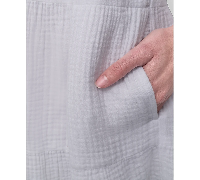 Dkny Jeans Women's Cotton Gauze Sleeveless Mini Dress