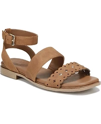Naturalizer Women's Gana Square Toe Strappy Flat Sandals