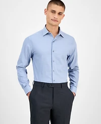 Alfani Men's Slim-Fit Herringbone Dress Shirt, Exclusively at Macy's