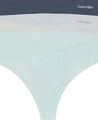 Calvin Klein Women's Invisibles Thong Underwear 3-Pack QD3558