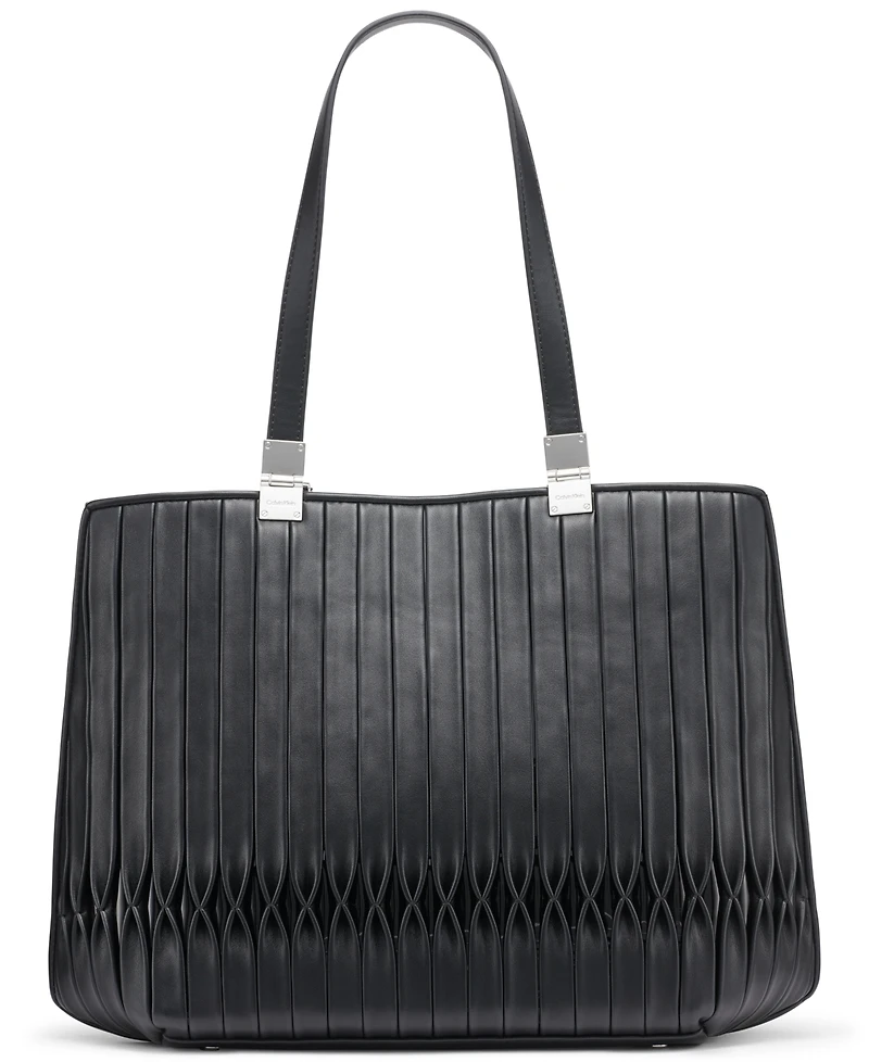 Calvin Klein Granite Pleated Tote Bag