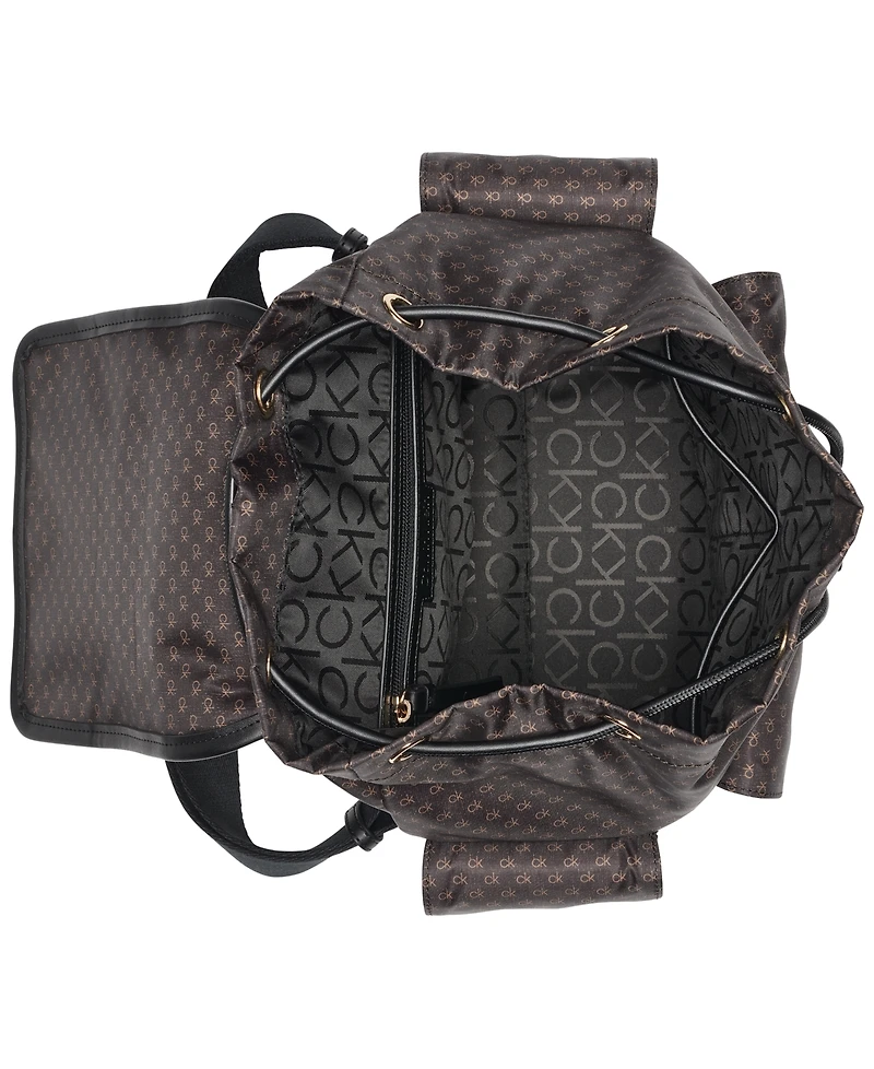 Calvin Klein Elora Nylon Mini Signature Front Buckle Backpack