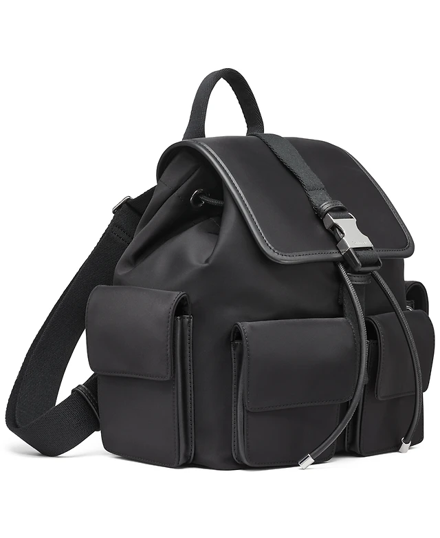 Shop Calvin Klein Elora Nylon Mini Signature Front Buckle Backpack