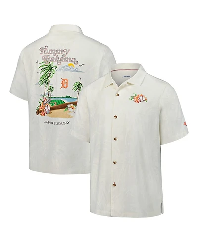 Tommy Bahama Men's White Detroit Tigers Grand Slam Bay Camp Button-Up Shirt