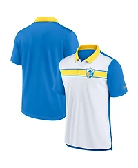 Nike Men's White/Powder Blue Los Angeles Chargers Rewind Pique Polo Shirt