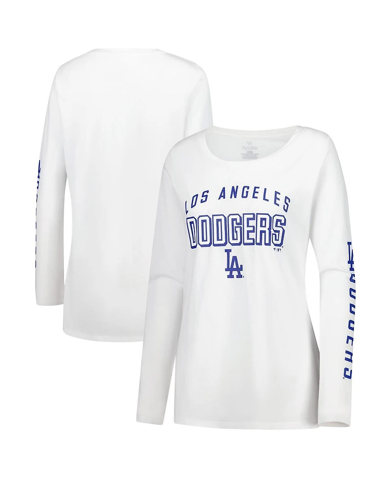 Fanatics Women's White Los Angeles Dodgers Team Long Sleeve T-Shirt