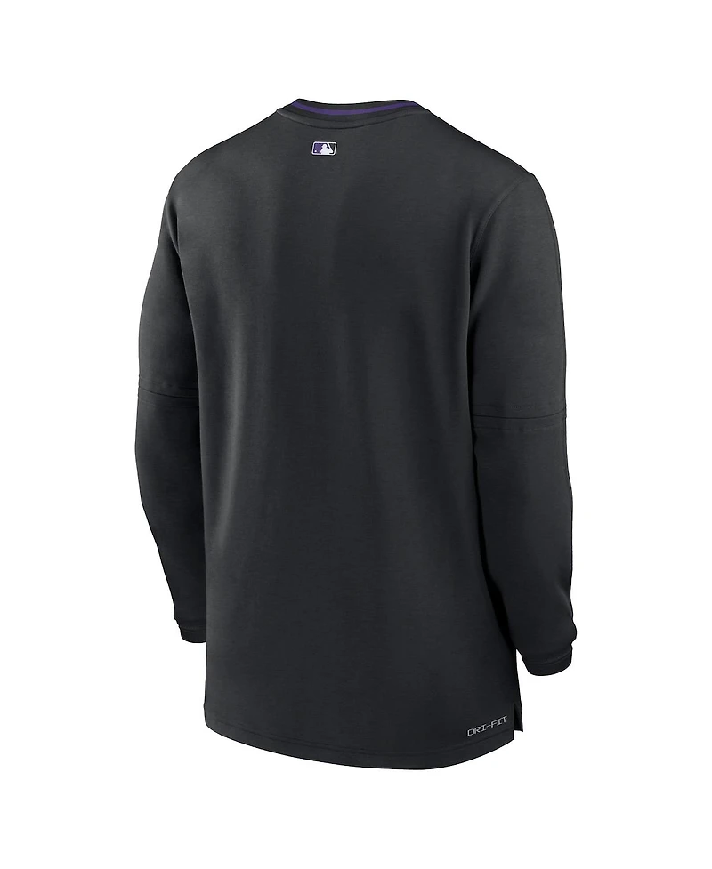 Nike Men's Black Colorado Rockies Authentic Collection Performance Half-Zip Top