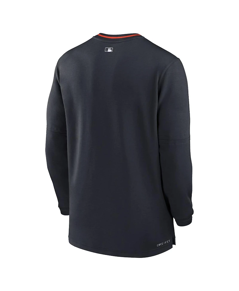 Nike Men's Navy Detroit Tigers Authentic Collection Performance Half-Zip Top
