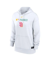 Nike Women's White San Diego Padres Authentic Collection City Connect Performance Pullover Hoodie