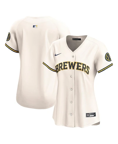 Nike Women's Cream Milwaukee Brewers Home Limited Jersey