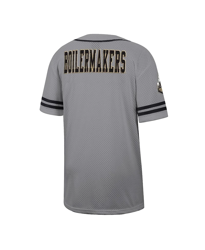 Colosseum Men's Gray Purdue Boilermakers Free Spirited Baseball Jersey