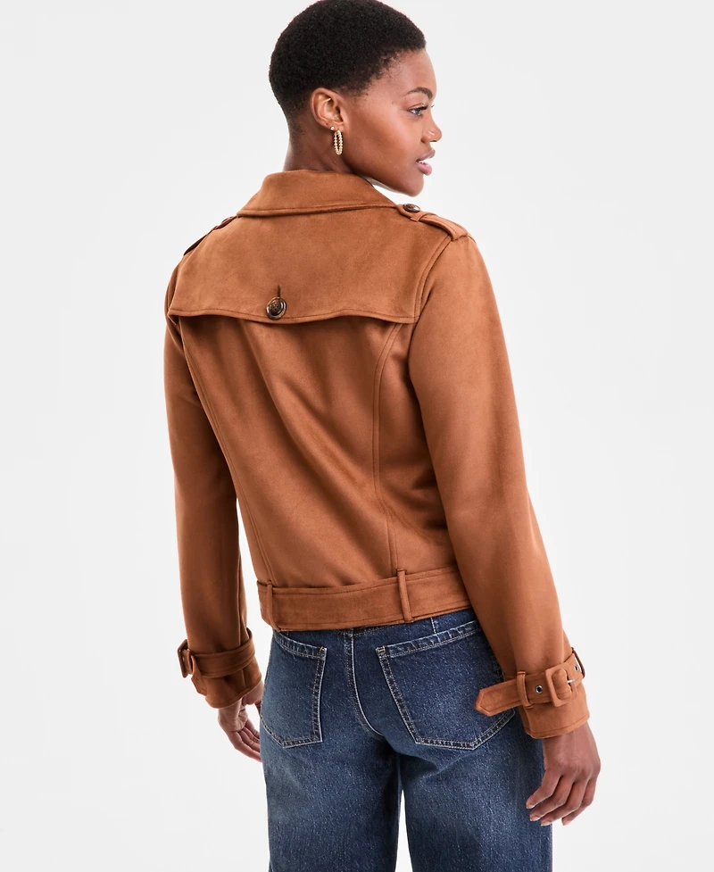 Steve Madden Women's Belted Faux-Leather Jacket