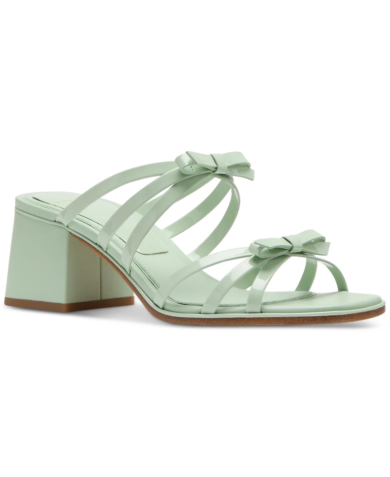 kate spade new york Women's Carolina Bow-Trim Block-Heel Sandals