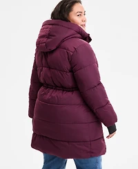 Steve Madden Plus Size Hooded Anorak Puffer Coat