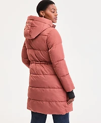 Steve Madden Women's Hooded Puffer Utility Coat