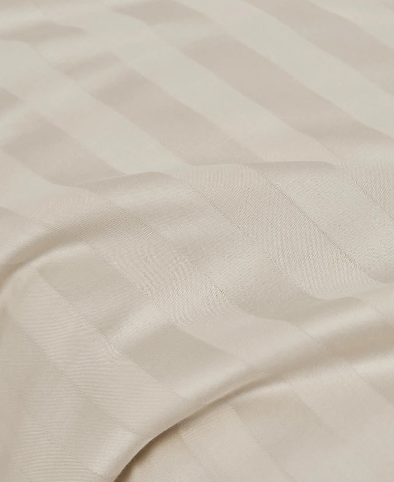 French Connection Damask Stripe 300-Thread Count Cotton Sateen 3-Pc. Sheet Set, Twin