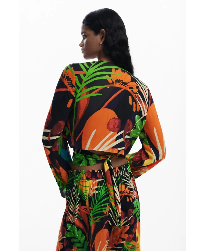 Desigual Women's Tropical wrap top