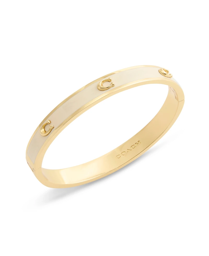 Coach Signature Pegged Enamel Bangle Bracelet