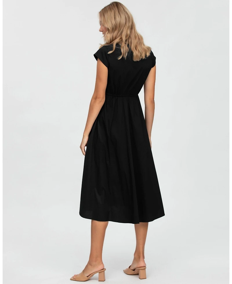 Maternity soft Cotten adjustable drawstring celeste