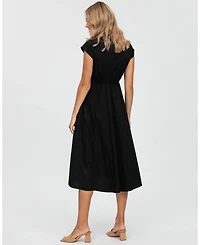 Maternity soft Cotten adjustable drawstring celeste