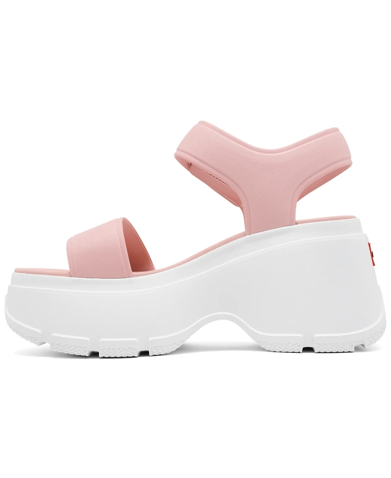 Hunter Women's Abel Square Toe Wedge Casual Sandals from Finish Line