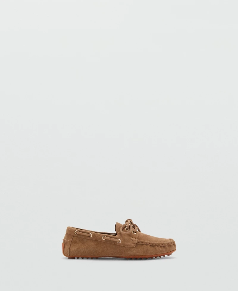 Mango Women's Suede Boat Shoes